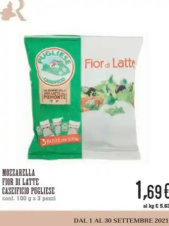 Conad City Caseificio Pugliese Mozzarella Fior Di Latte offerta