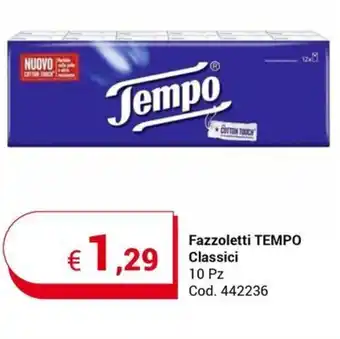 Centro Cash Fazzoletti TEMPO Classici 10 Pz offerta