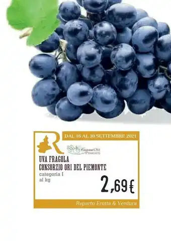 Conad Consorzio Ori Del Piemonte Uva Fragola offerta