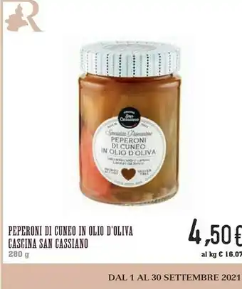 Conad Cascina San Cassiano Peperoni Di Cuneo In Olio D'Oliva 280 G offerta