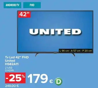 Carrefour Tv Led 42" FHD United HS82A11 offerta