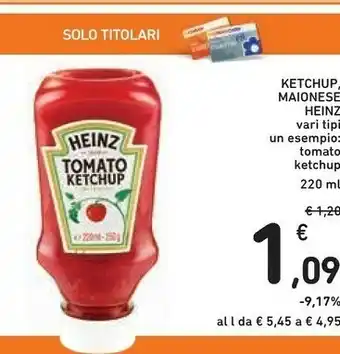 Conad Heinz Ketchup offerta