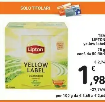 Conad Lipton Tea Yellow Label offerta