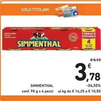 Conad Bolton Alimentari Spa - Simmenthal 90 g(ml) offerta