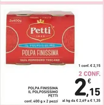 Conad Petti Polpa Finissima Bio 400 G(ml) offerta