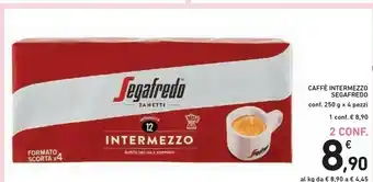Conad Segafredo Segrafredo Caffe Intermerzzo offerta