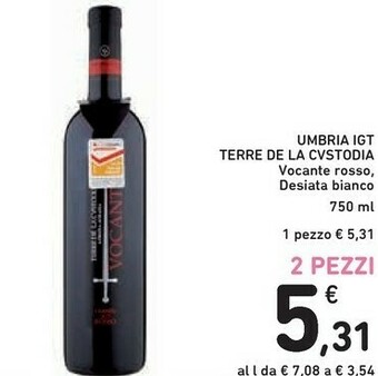 Conad Terre de la cvstodia Grechetto Colli Martani 750 G(ml) offerta