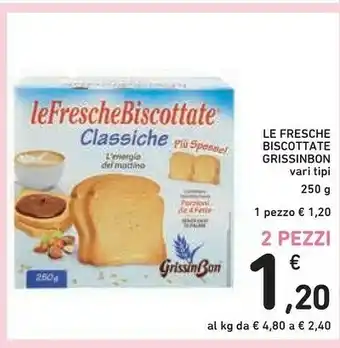 Conad Grissin bon Le Fresche Biscottate Con Cereali 250 G(ml) offerta