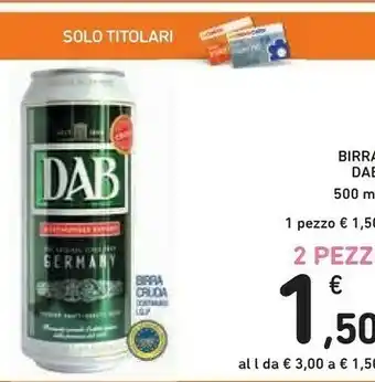 Conad Dab Birra 500 G(ml) offerta
