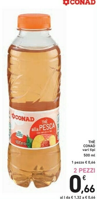 Conad Conad - Thè Alla Pesca 500 G(ml) offerta