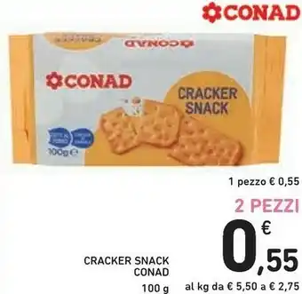 Conad Conad Cracker Snack offerta
