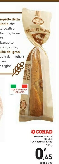 Conad Conad Demi Baguette offerta