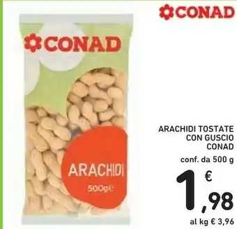 Conad Conad Arachidi Tostate Con Guscio offerta