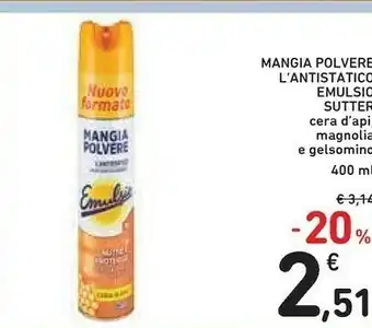 Conad Emulsio Sutter Mangia Polvere L'antistatico Magnolia 400 Ml offerta