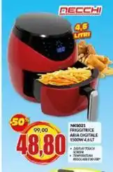 Risparmio Casa FRIGGITRICE ARIA DIGITALE 1500W 4,6 LT offerta