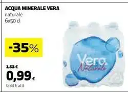 Coop ACQUA MINERALE VERA naturale 6x50 cl offerta