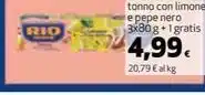 Coop tonno con limone e pepe nero 3x80 g+1 gratis offerta