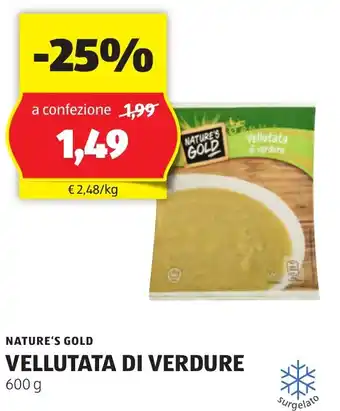 ALDI NATURE'S GOLD VELLUTATA DI VERDURE 600 g offerta