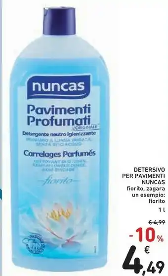 Conad Nuncas Detersivo Per Pavimenti offerta