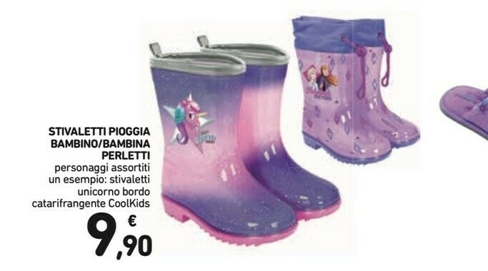 Perletti Stivaletti Pioggia Bambino/bambina offerta di Conad