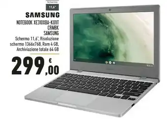 Conad Samsung Xe310xba K01it Crmbk 64 Gb offerta