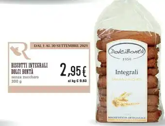Conad Superstore Docli Bonta Biscotti Integrali offerta