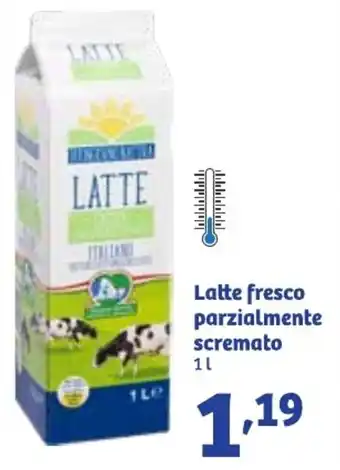 Latte fresco parzialmente scremato 1 l