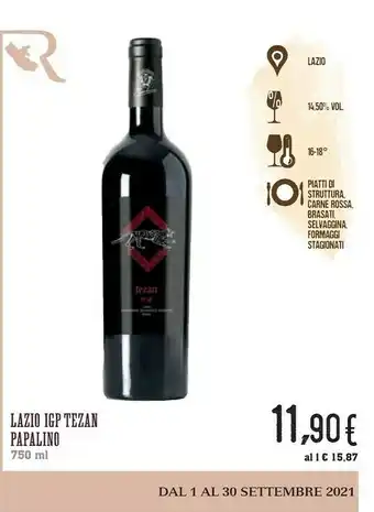Conad Superstore Papalino Lazio IGP Tezan offerta