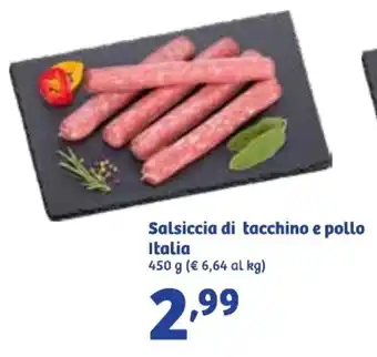 In'S Mercato Salsiccia di tacchino e pollo Italia 450 g offerta