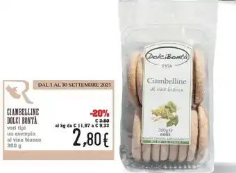 Conad Dolci Bonta Ciambelline offerta