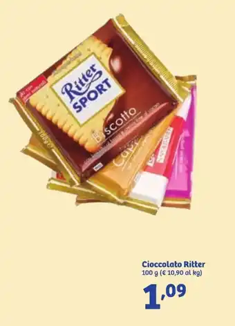 In'S Mercato Cioccolato Ritter 100 g offerta