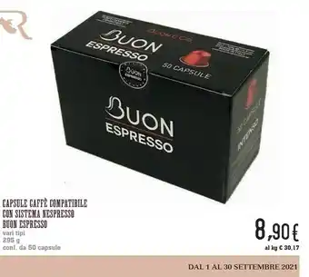 Conad Buon Espresso Capsule Caffe Compatibile Con Sistema Nespresso offerta