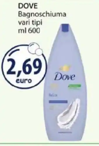 Acqua & Sapone DOVE Bagnoschiuma vari tipi ml 600 offerta
