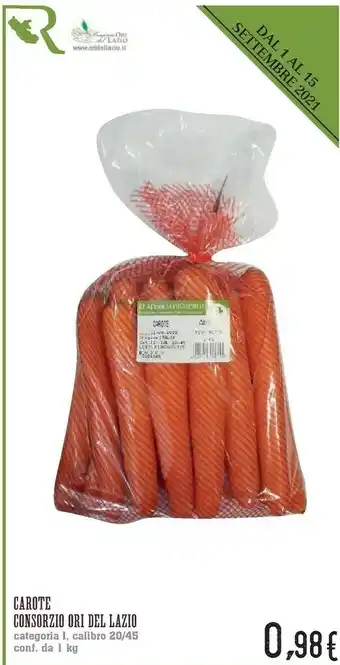 Conad Consorzio Ori Del Lazio Carote offerta