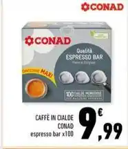 Conad Margherita CAFFÈ IN CIALDE CONAD espresso bar x100 offerta