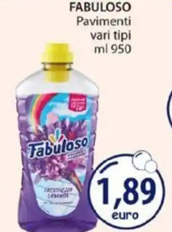 Acqua & Sapone FABULOSO Pavimenti vari tipi ml 950 offerta