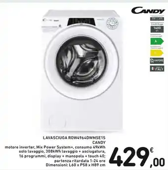 Conad Candy Lavasciuga Row4964dwmse1s offerta