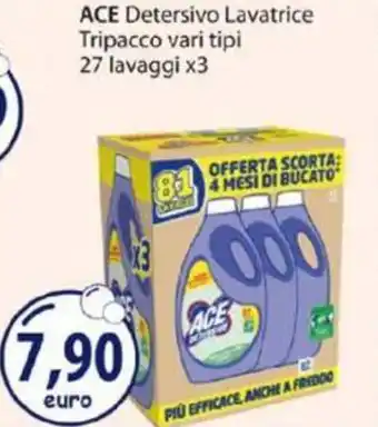 Acqua & Sapone ACE Detersivo Lavatrice Tripacco vari tipi 27 lavaggi x3 offerta