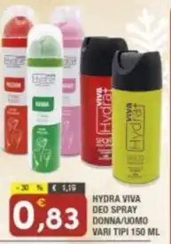 Maury's HYDRA VIVA DEO SPRAY DONNA/UOMO VARI TIPI 150 ML offerta