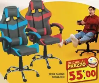 Maury's SEDIA GAMING ROSSA/BLU offerta