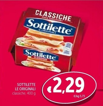Conad Mondelez Sottilette Le Originali Classiche 400 G(ml) offerta
