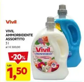 DPiù VIVIL AMMORBIDENTE ASSORTITO 3 l offerta