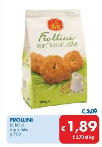 MD Discount FROLLINI LE BON riso e latte g 700 offerta