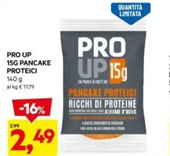 DPiù PRO UP 15G PANCAKE PROTEICI 140 g offerta