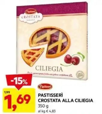 DPiù PASTISSERÌ CROSTATA ALLA CILIEGIA 350 g offerta