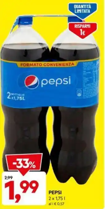 DPiù PEPSI 2 x 1,75 l offerta