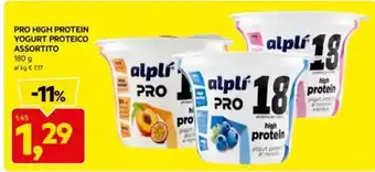 DPiù PRO HIGH PROTEIN YOGURT PROTEICO ASSORTITO 180 g offerta