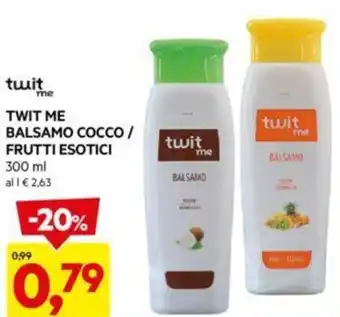 DPiù TWIT ME BALSAMO COCCO / FRUTTI ESOTICI 300 ml offerta