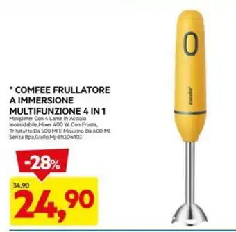 DPiù COMFEE FRULLATORE A IMMERSIONE MULTIFUNZIONE 4 IN 1 offerta