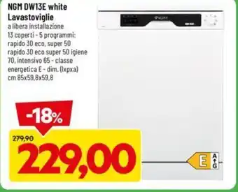 DPiù NGM DW13E white Lavastoviglie offerta